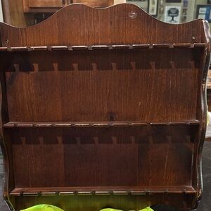 Wooden Wall Shelf Rack in Rich Brown